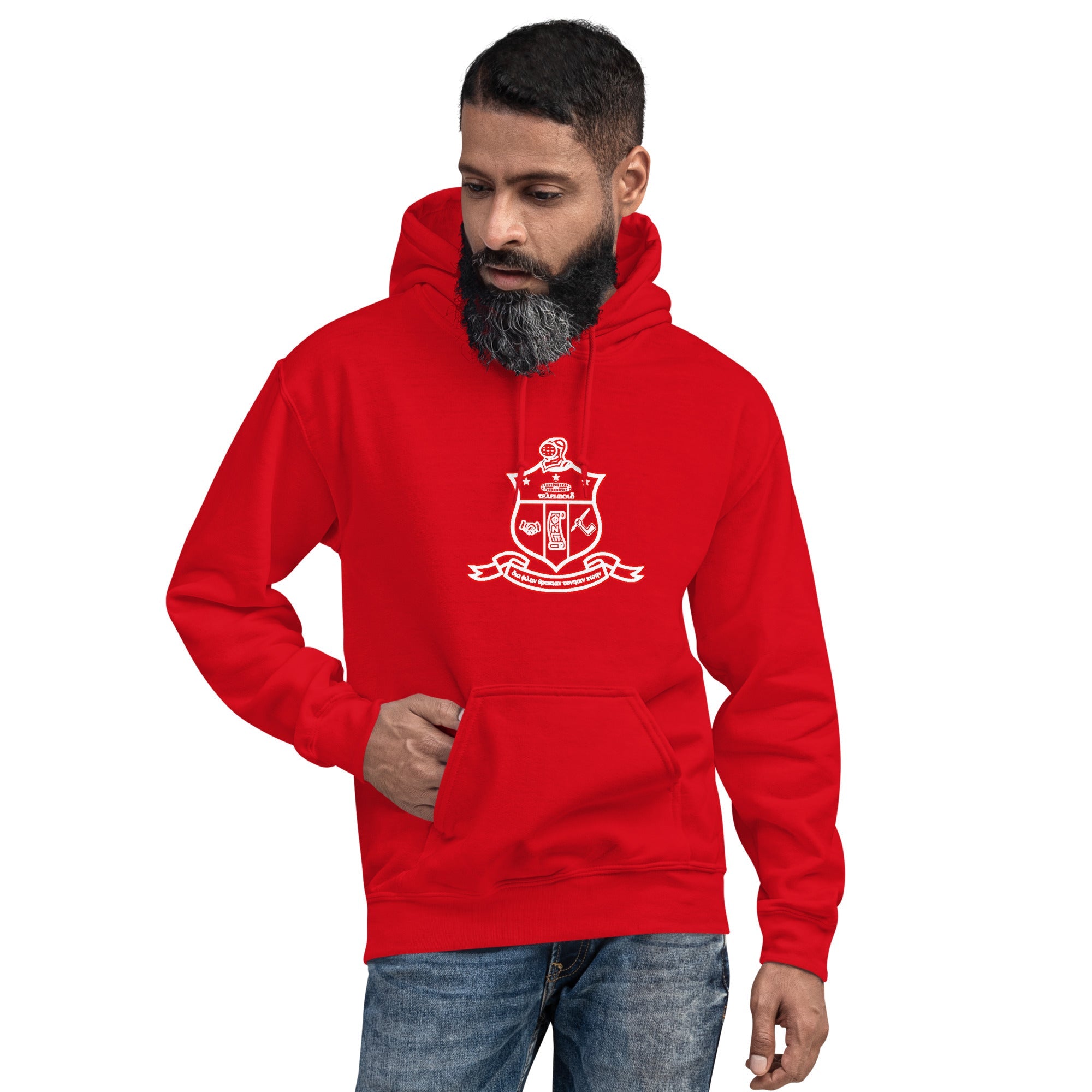 Kappa Alpha Psi Red & White Shield Hoodie - URBrand