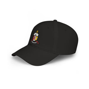Kappa Shield Embroidered Crest Baseball Cap - Red Low Profile Hat - URBrand