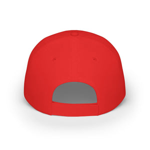 Kappa Shield Embroidered Crest Baseball Cap - Red Low Profile Hat - URBrand
