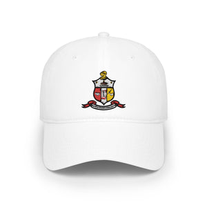 Kappa Shield Embroidered Crest Baseball Cap - Red Low Profile Hat - URBrand