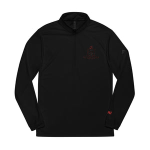 Kappa Shield Outline Embroidered Adidas Quarter - Zip Pullover - URBrand