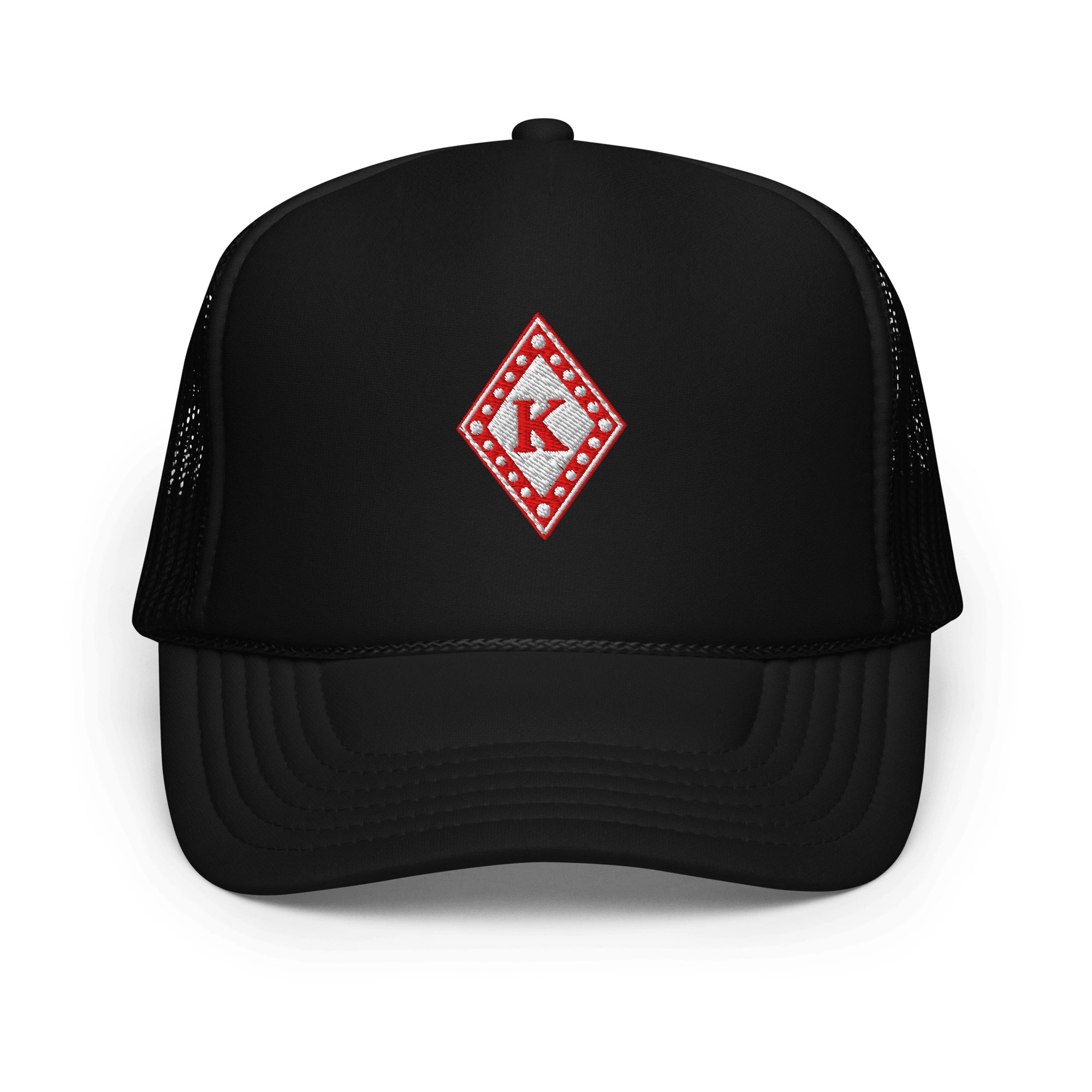 Nupe Diamond K Trucker Hat - Stylish Trendy Foam Design for Comfort - URBrand