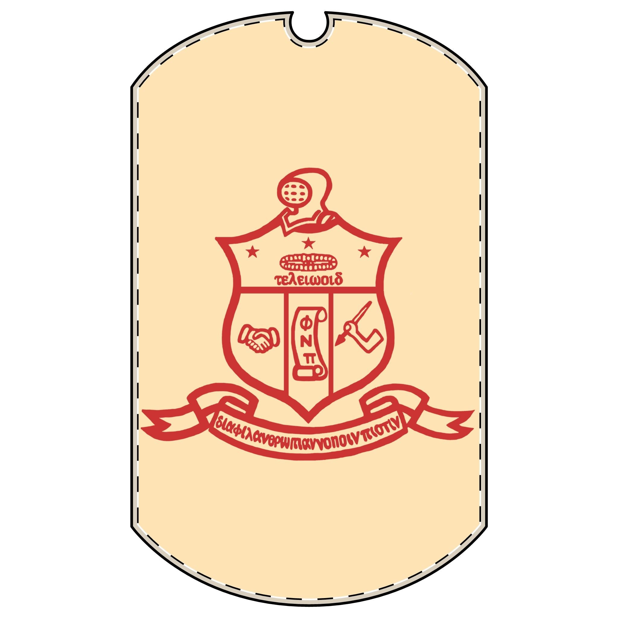 Shield Crest Dog Tag Necklace — Vintage Diving Helmet Emblem - URBrand