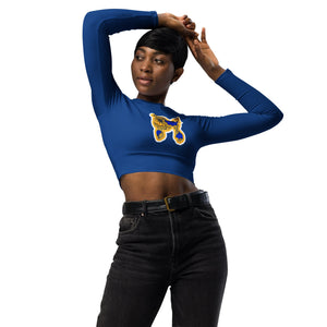 Sigma Gamma Rho Blue Poodle long-sleeve crop top - URBrand