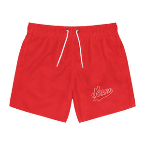 Vibrant Red Swim Trunks for Summer Fun - URBrand