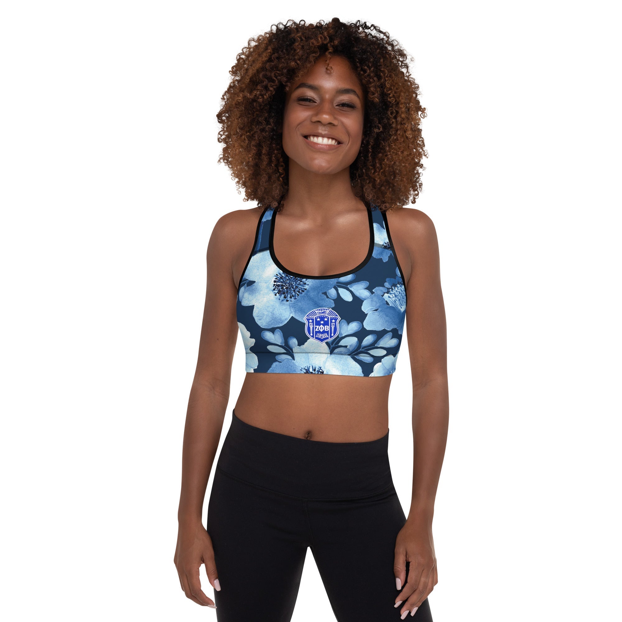Zeta Shield Padded Sports Bra Flowers - URBrand