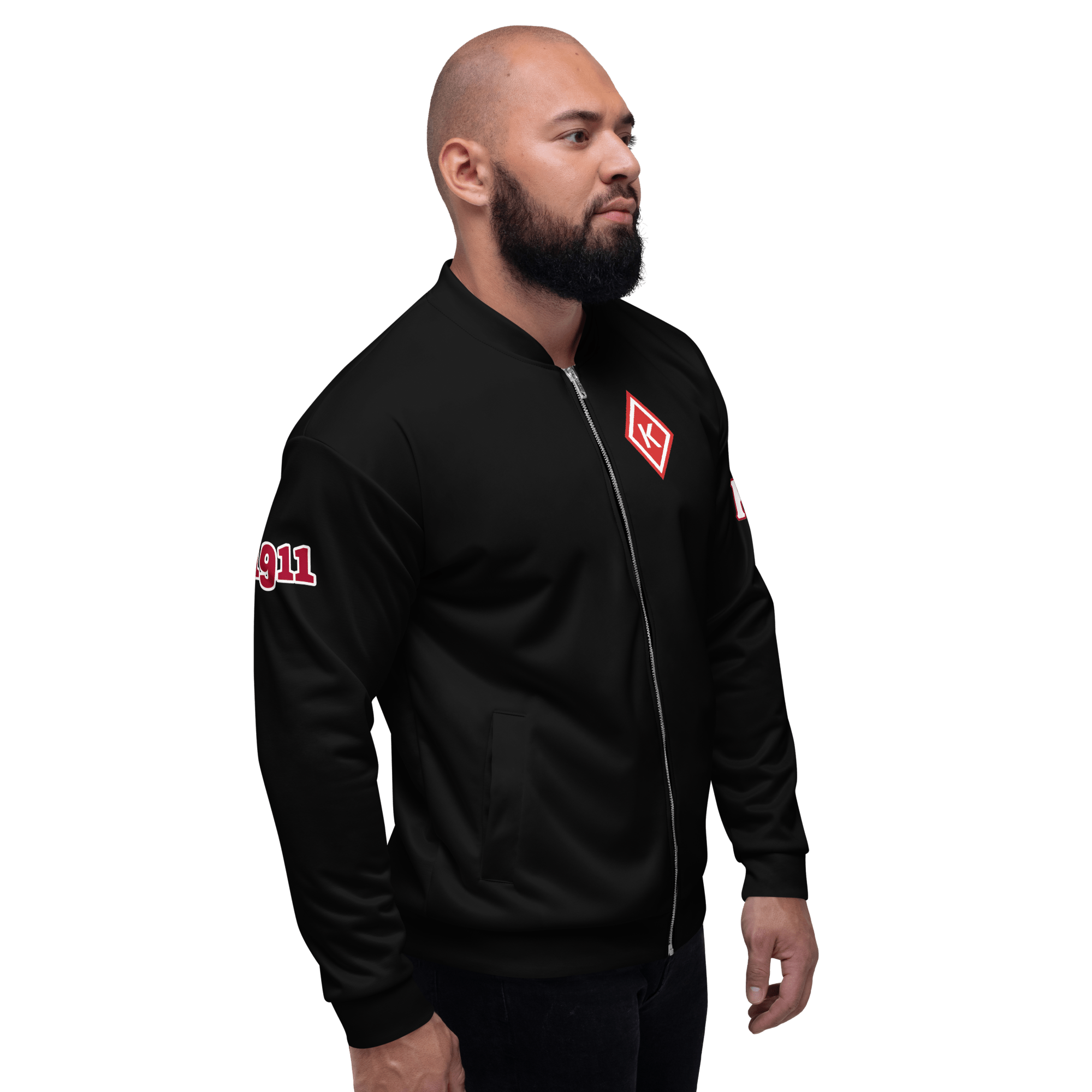 Kappa Alpha Bomber Black Jacket - URBrand