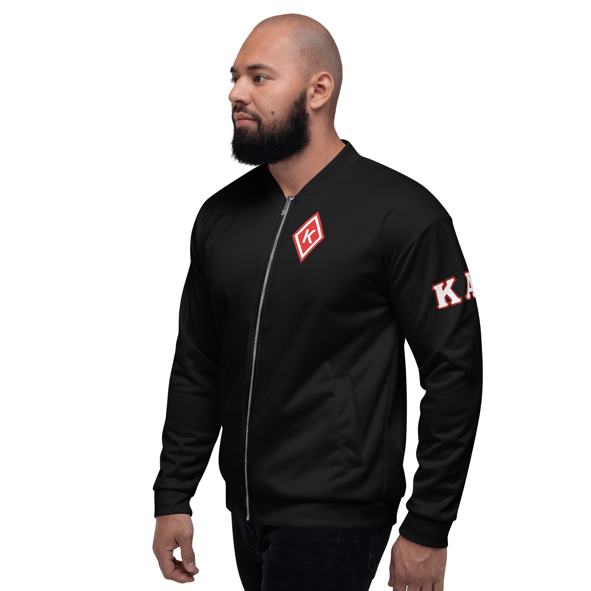 Kappa Alpha Bomber Black Jacket - URBrand