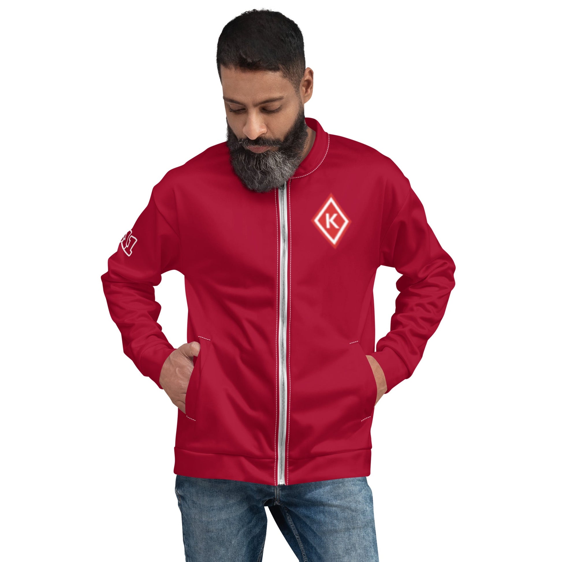 Kappa Alpha Psi Red Diamond Bomber Jacket - URBrand