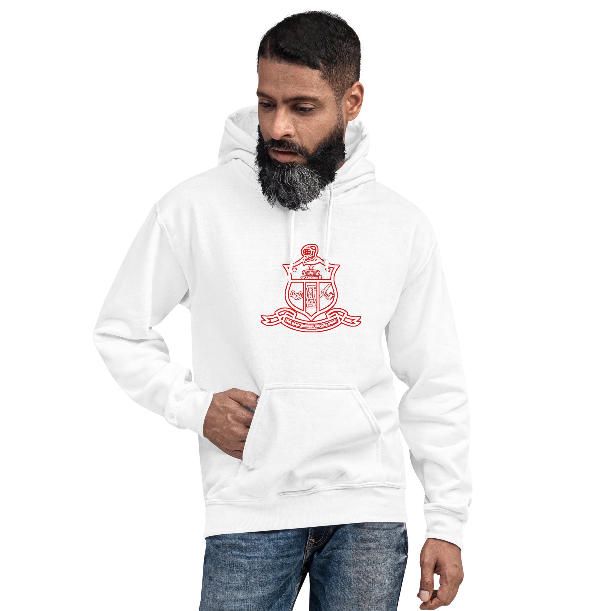 Kappa Alpha Psi Red & White Shield Hoodie - URBrand