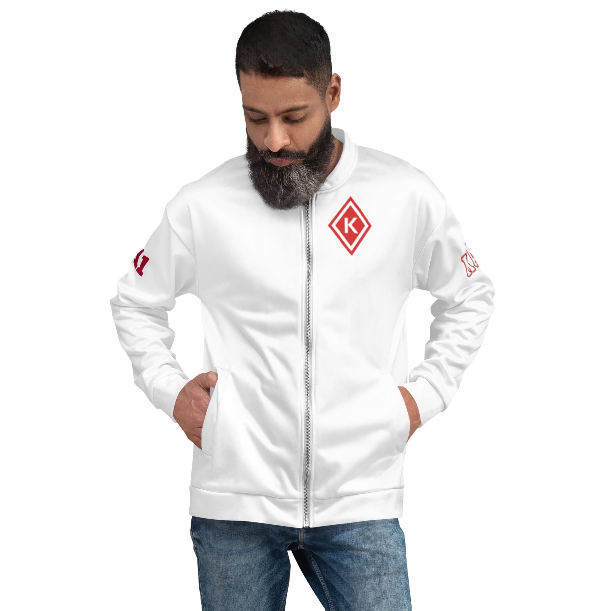 Kappa Bomber Jacket White Diamond - URBrand