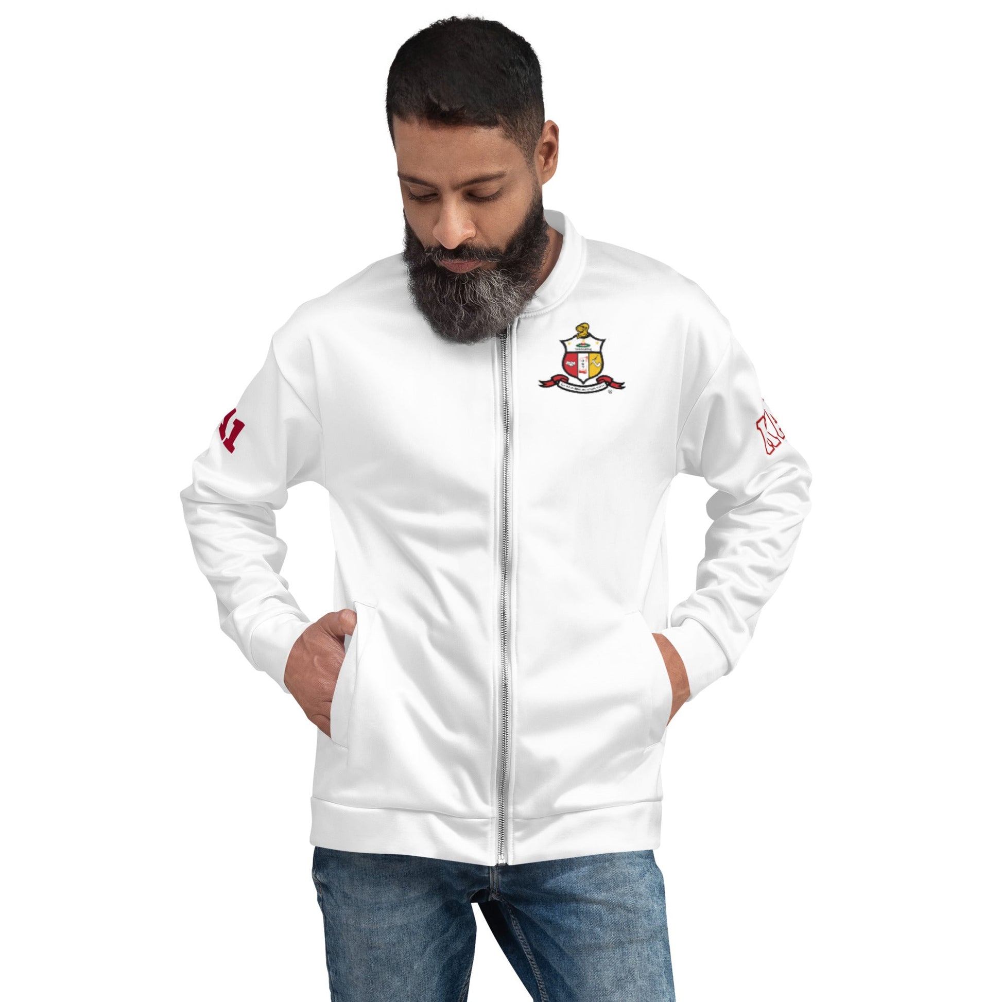 Kappa Bomber Jacket White Shield - URBrand