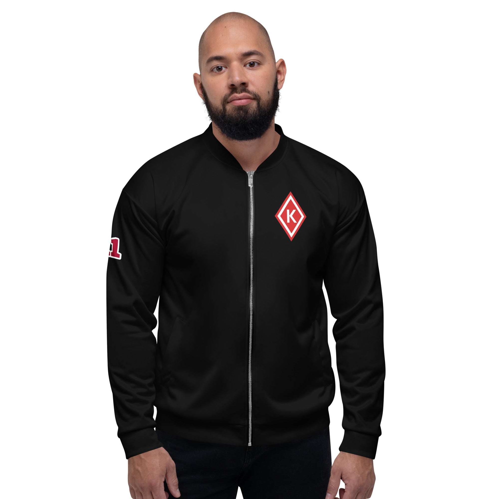 Kappa Diamond Bomber Jacket Black Lite - URBrand