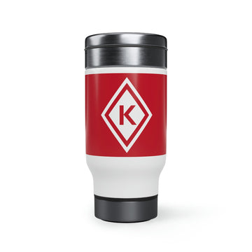 Kappa Diamond Stainless Steel Travel Mug with Handle, 14oz