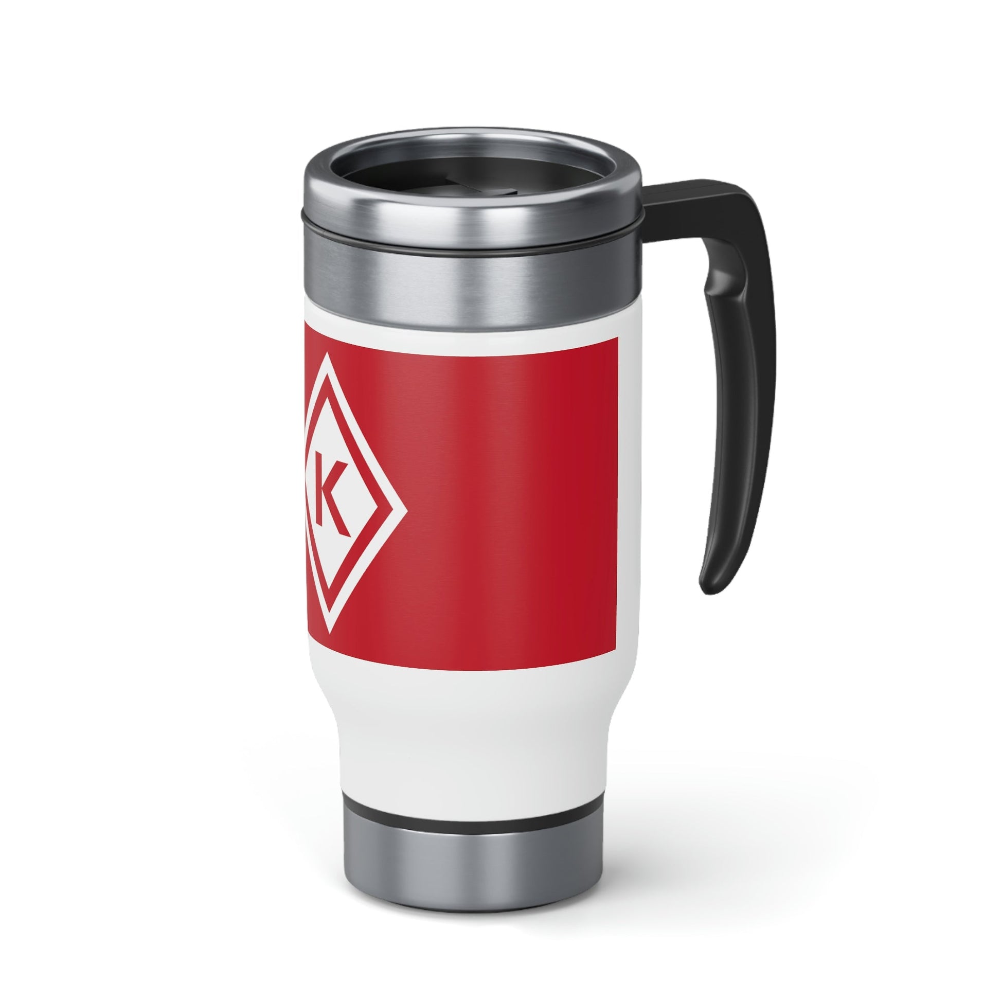 Kappa Diamond Stainless Steel Travel Mug with Handle, 14oz - URBrand