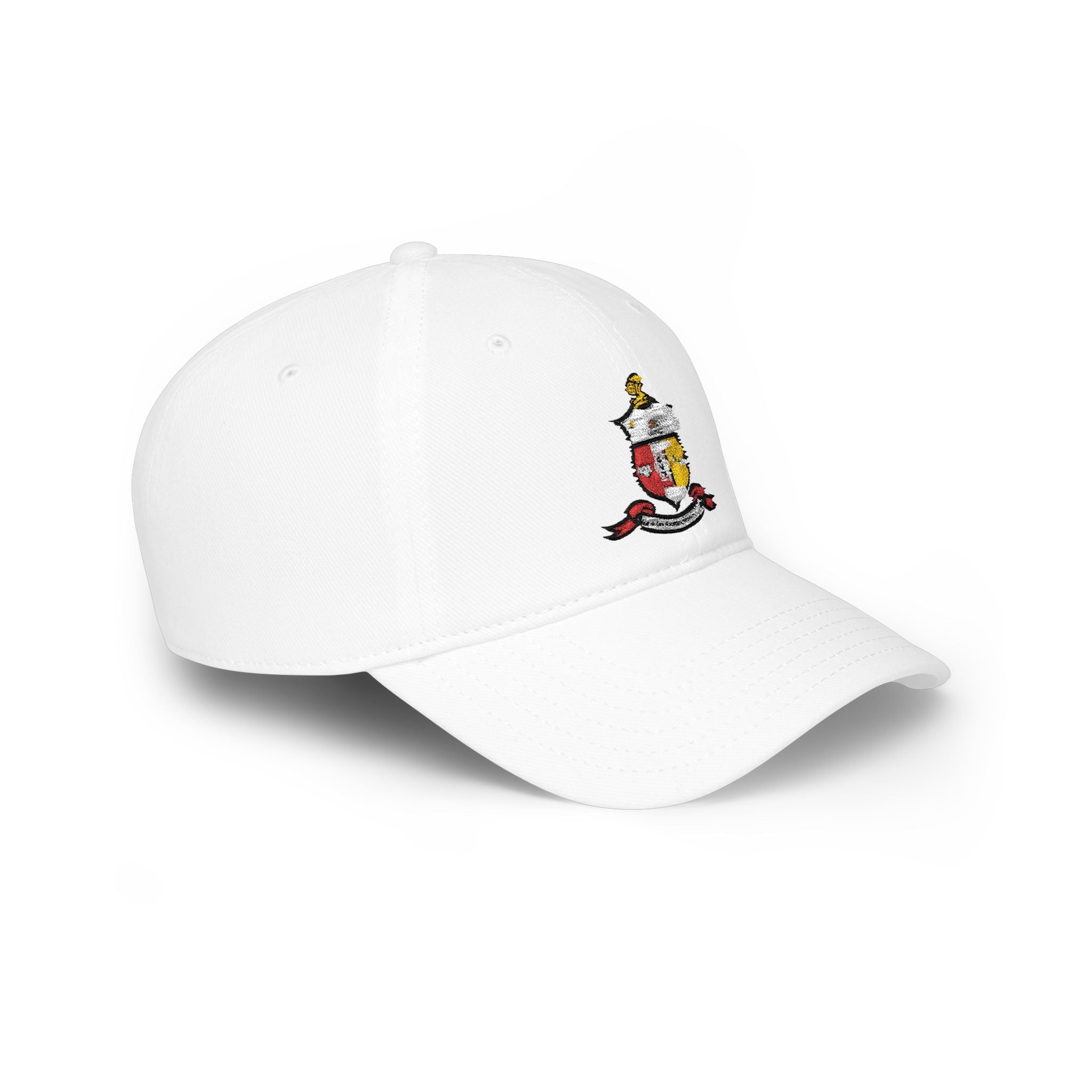 Kappa Shield Embroidered Crest Baseball Cap - Red Low Profile Hat - URBrand