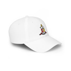 Kappa Shield Embroidered Crest Baseball Cap - Red Low Profile Hat - URBrand