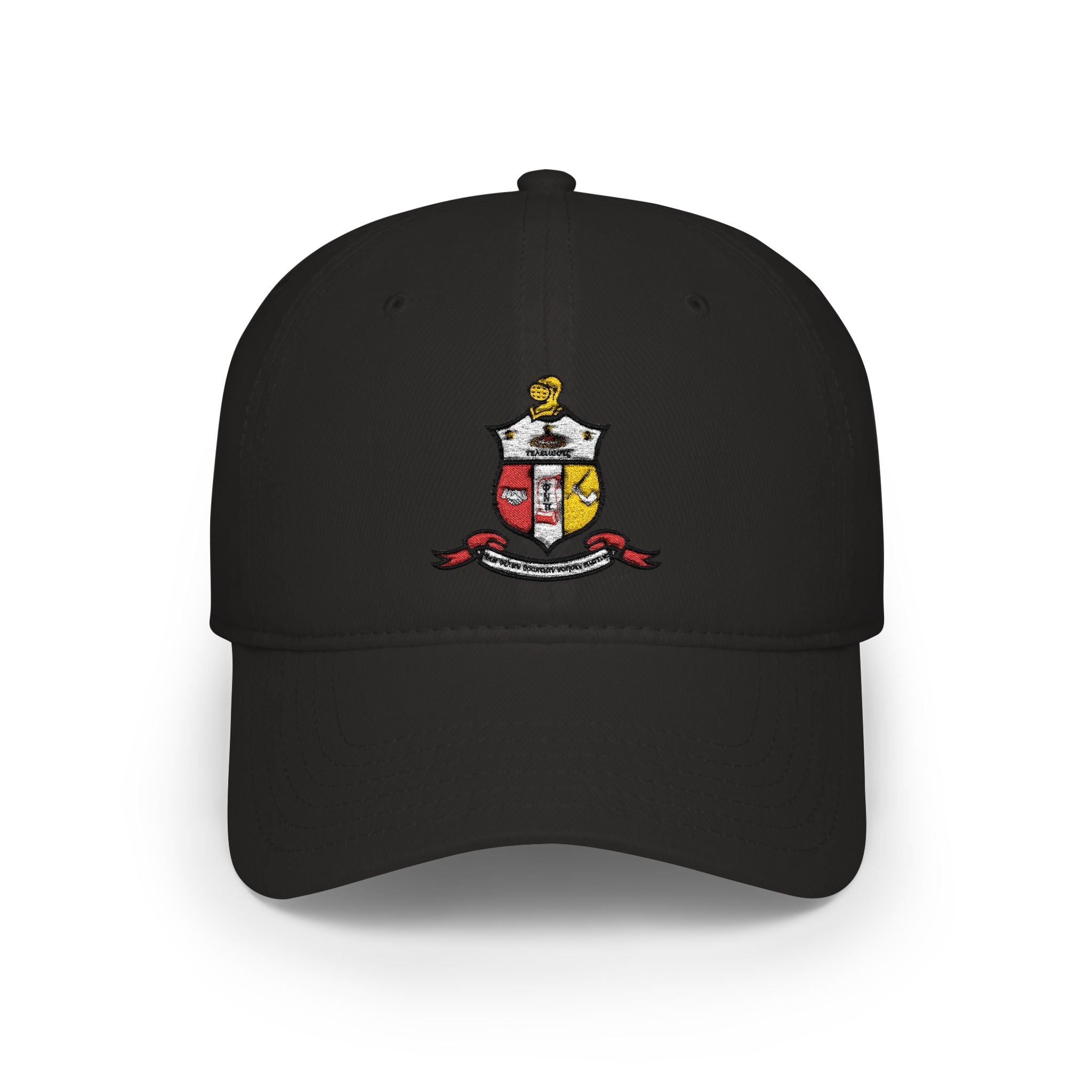 Kappa Shield Embroidered Crest Baseball Cap - Red Low Profile Hat - URBrand