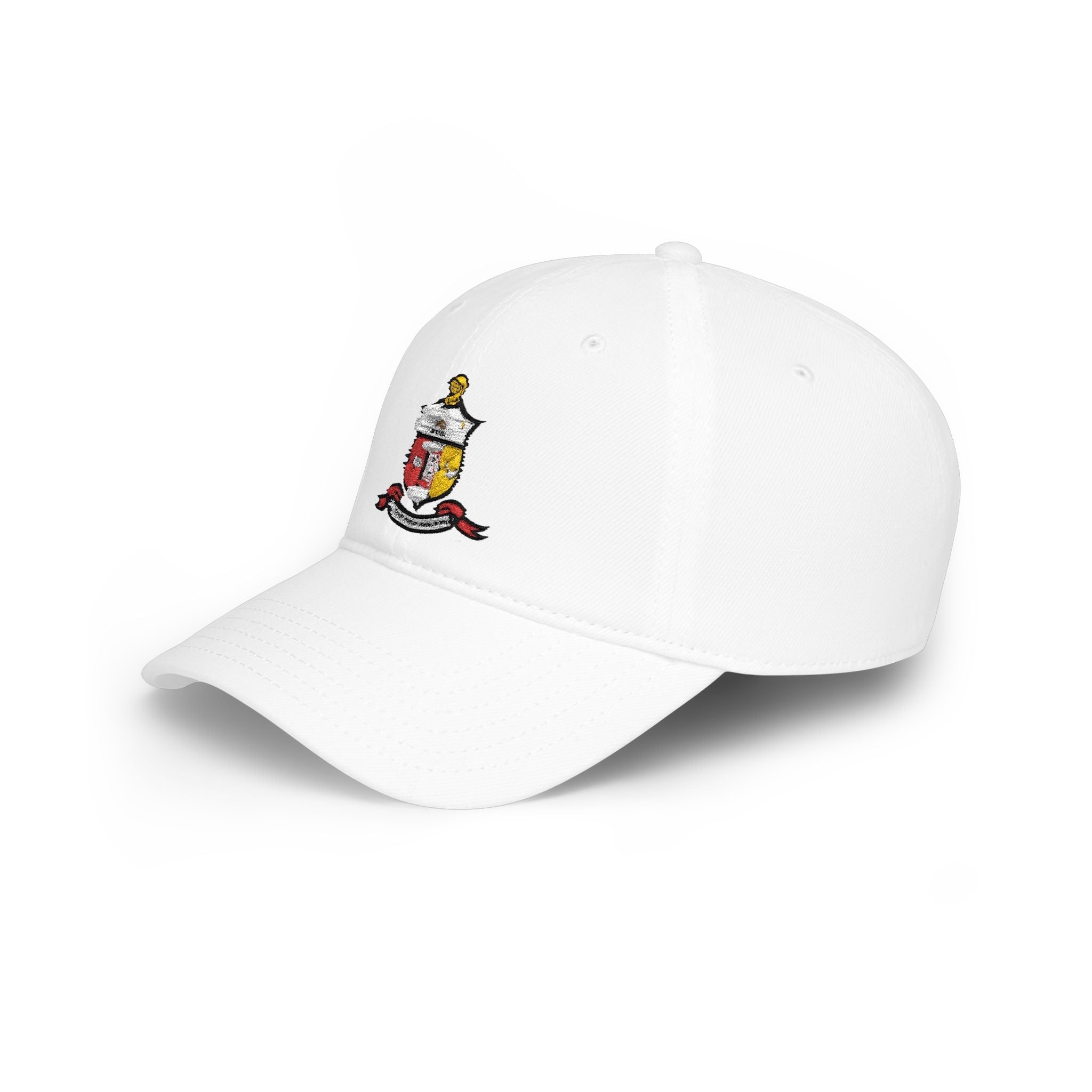 Kappa Shield Embroidered Crest Baseball Cap - Red Low Profile Hat - URBrand