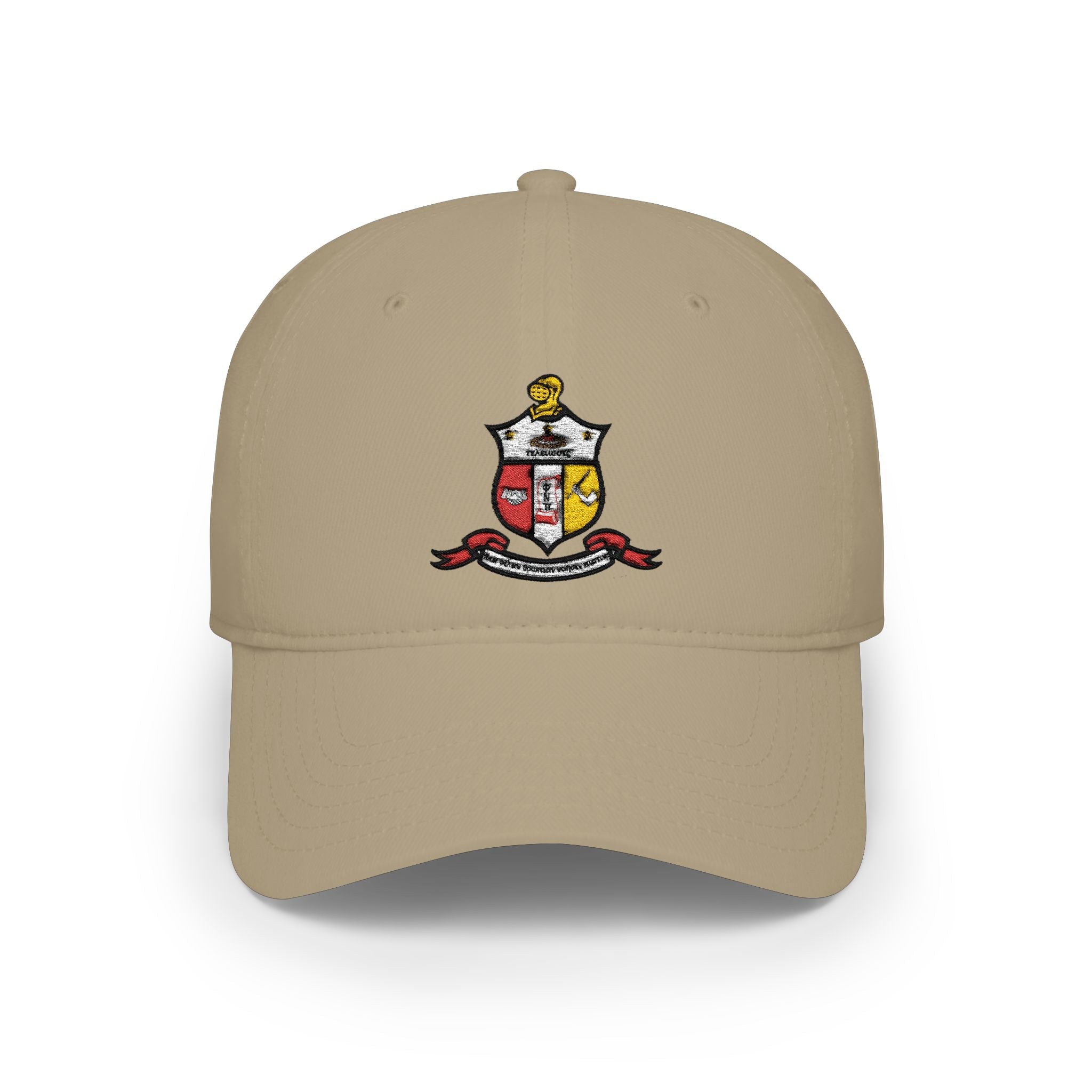 Kappa Shield Embroidered Crest Baseball Cap - Red Low Profile Hat - URBrand