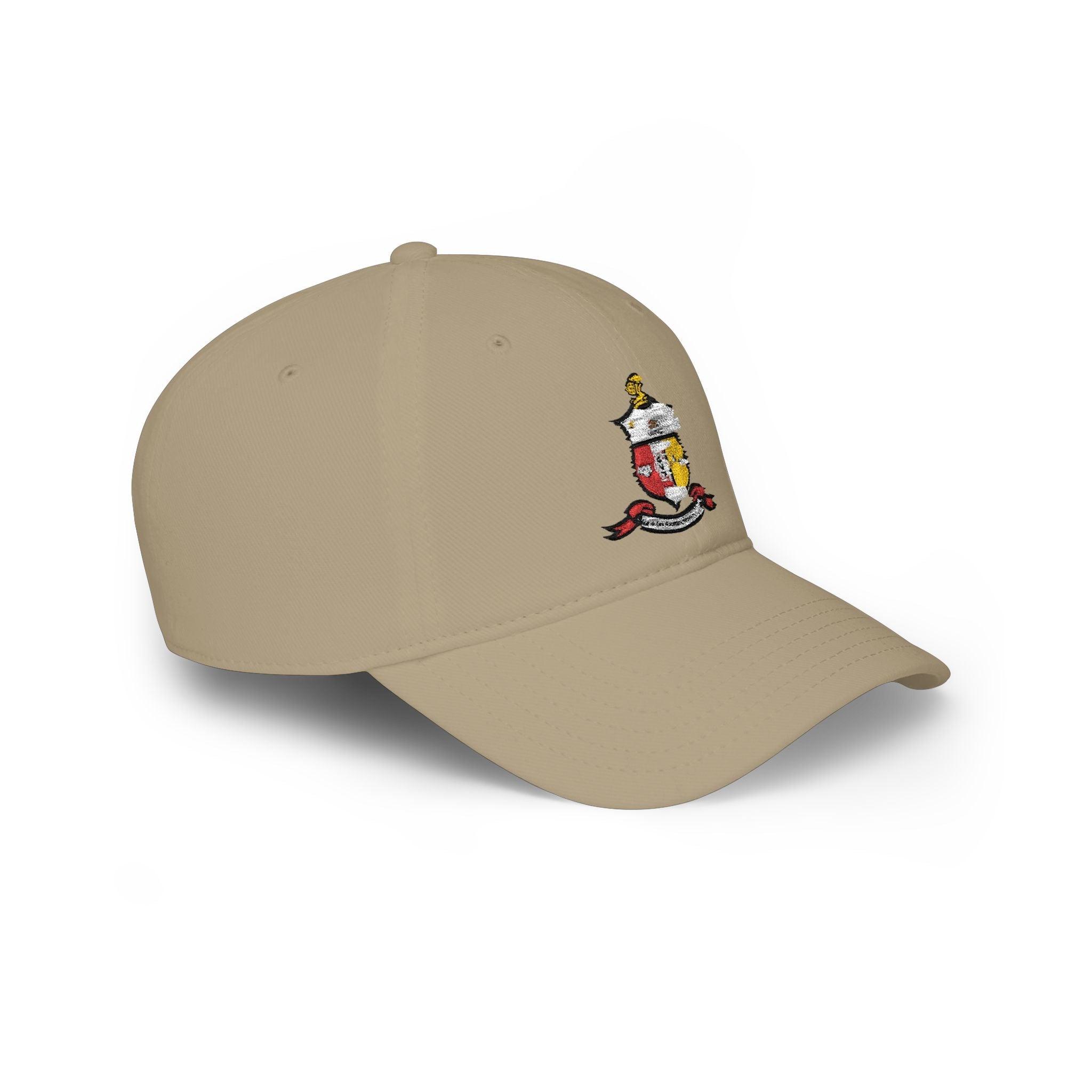 Kappa Shield Embroidered Crest Baseball Cap - Red Low Profile Hat - URBrand