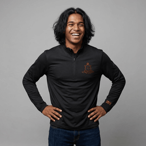 Kappa Shield Outline Embroidered Adidas Quarter - Zip Pullover - URBrand