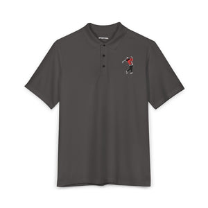 Men's Golf Polo Shirt — Embroidered Golfer Swing Design - URBrand