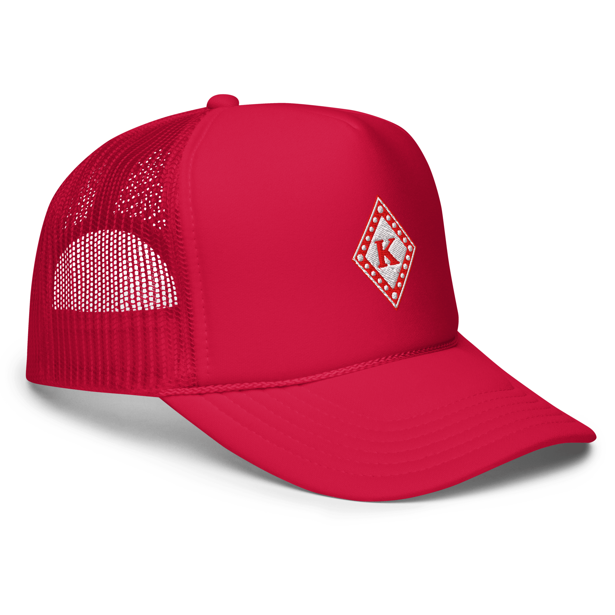 Nupe Diamond K Trucker Hat - Stylish Trendy Foam Design for Comfort - URBrand
