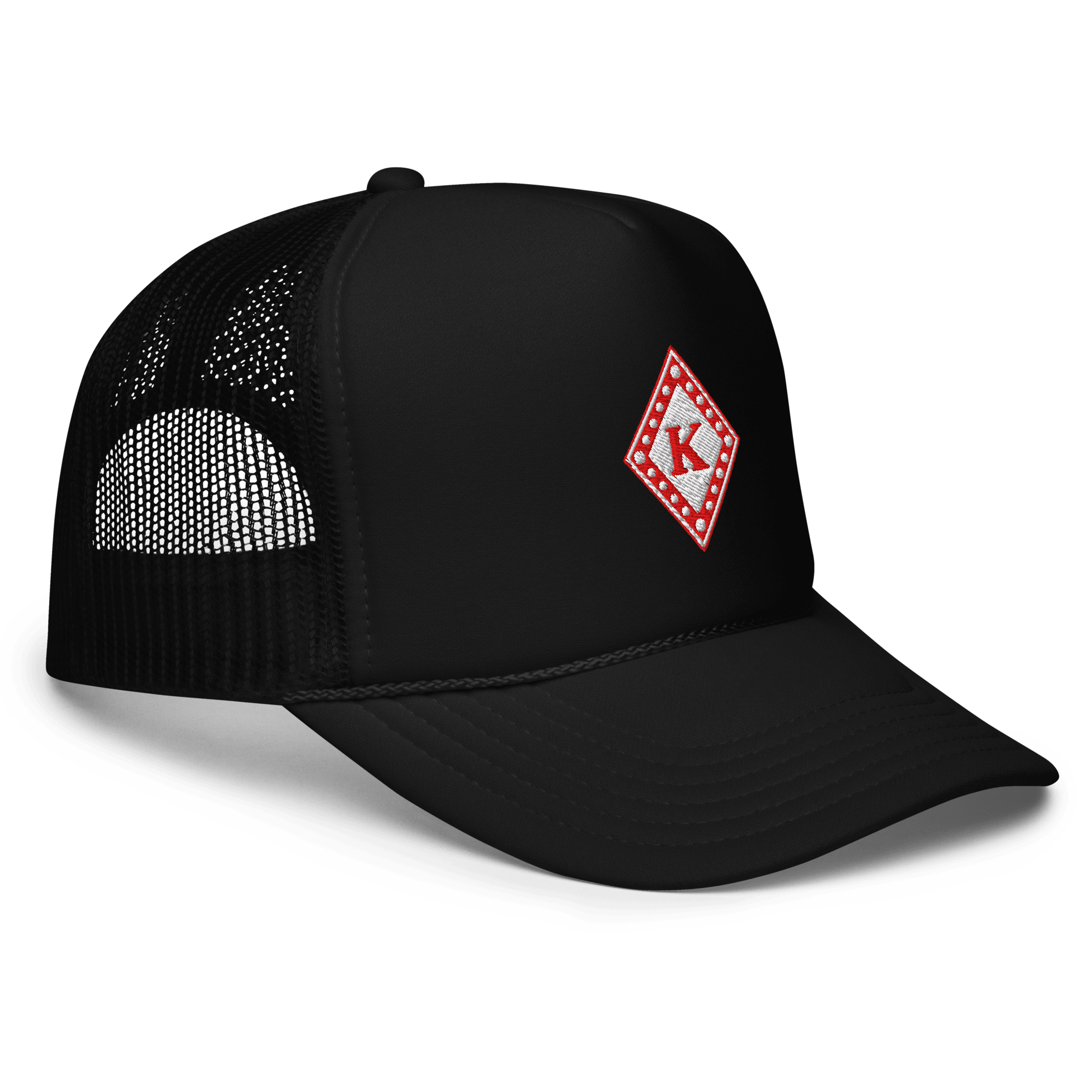 Nupe Diamond K Trucker Hat - Stylish Trendy Foam Design for Comfort - URBrand