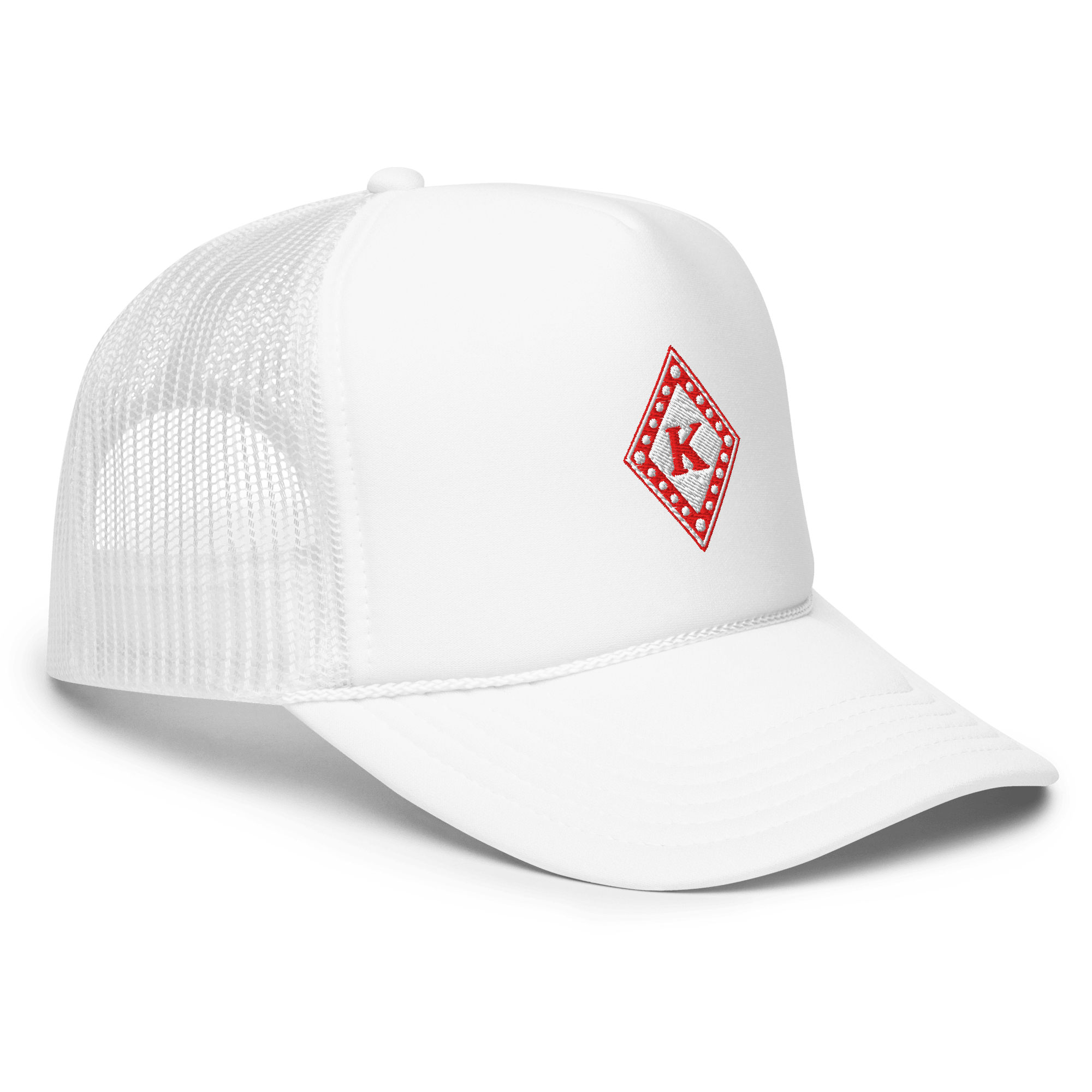 Nupe Diamond K Trucker Hat - Stylish Trendy Foam Design for Comfort - URBrand