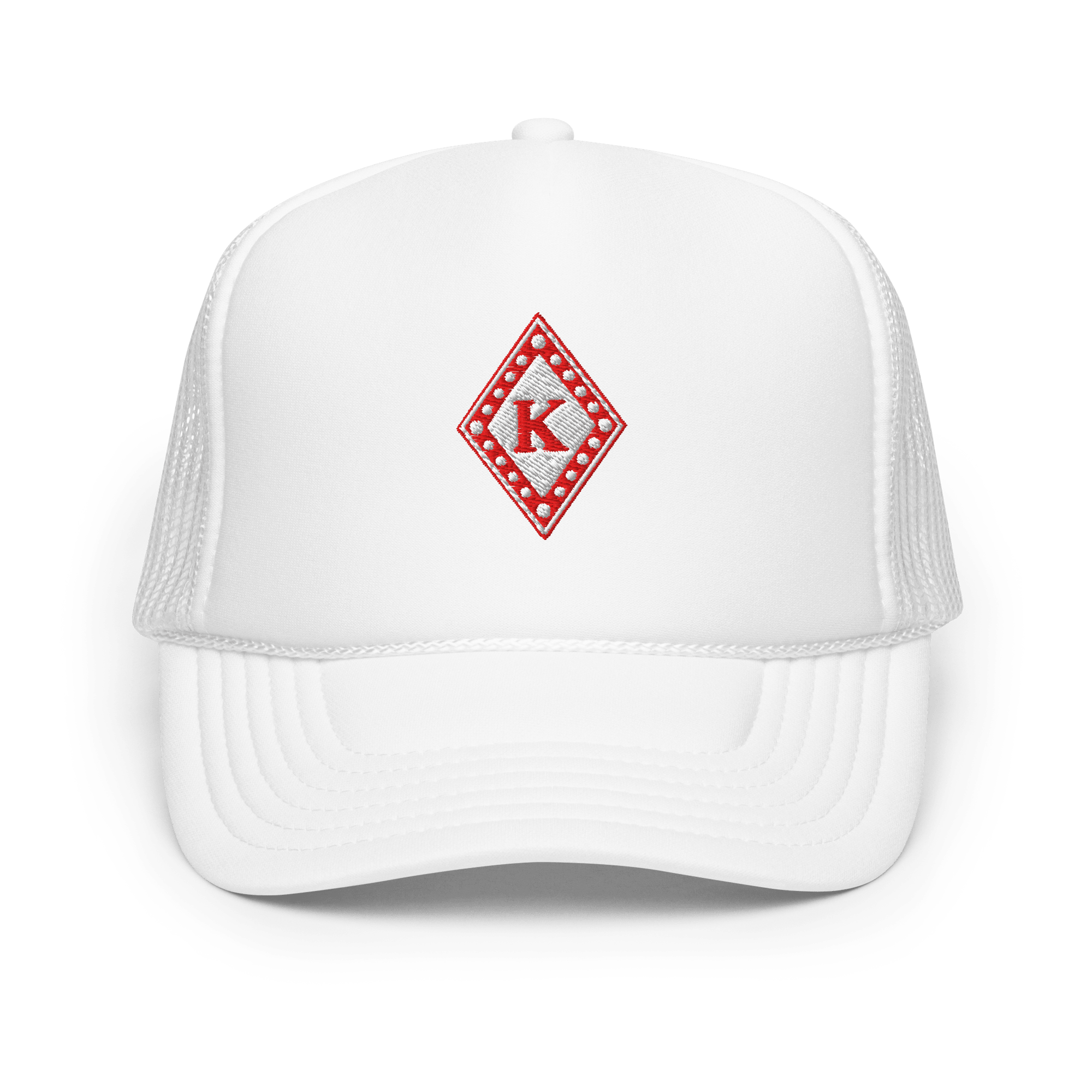 Nupe Diamond K Trucker Hat - Stylish Trendy Foam Design for Comfort - URBrand