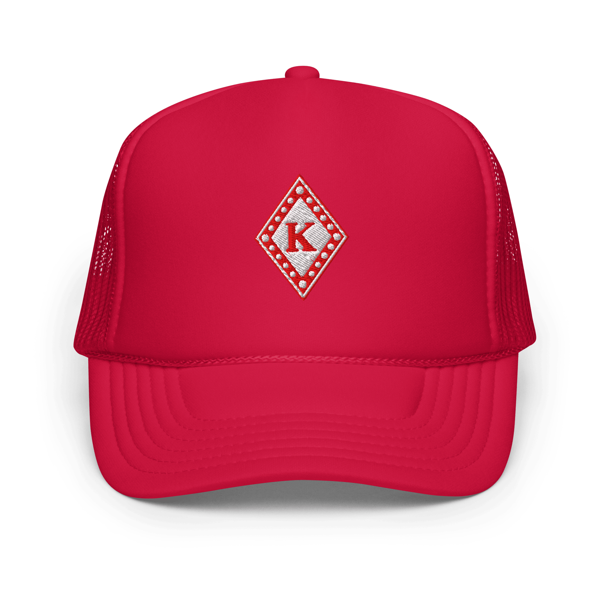Nupe Diamond K Trucker Hat - Stylish Trendy Foam Design for Comfort - URBrand
