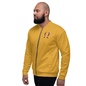 Omega Psi Phi Gold Symbol Bomber Jacket Lite - URBrand