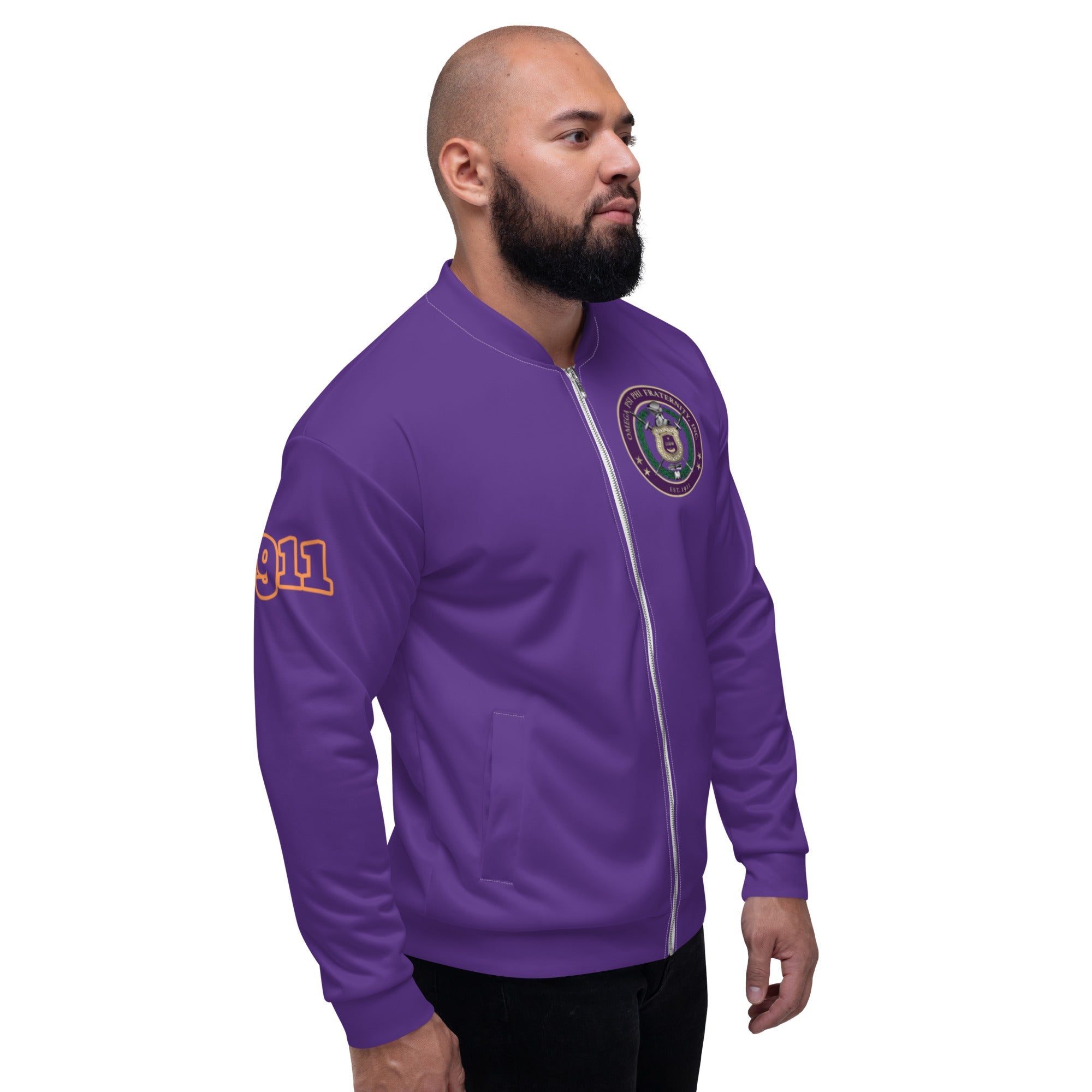 Omega Purple Shield Bomber Jacket full - URBrand