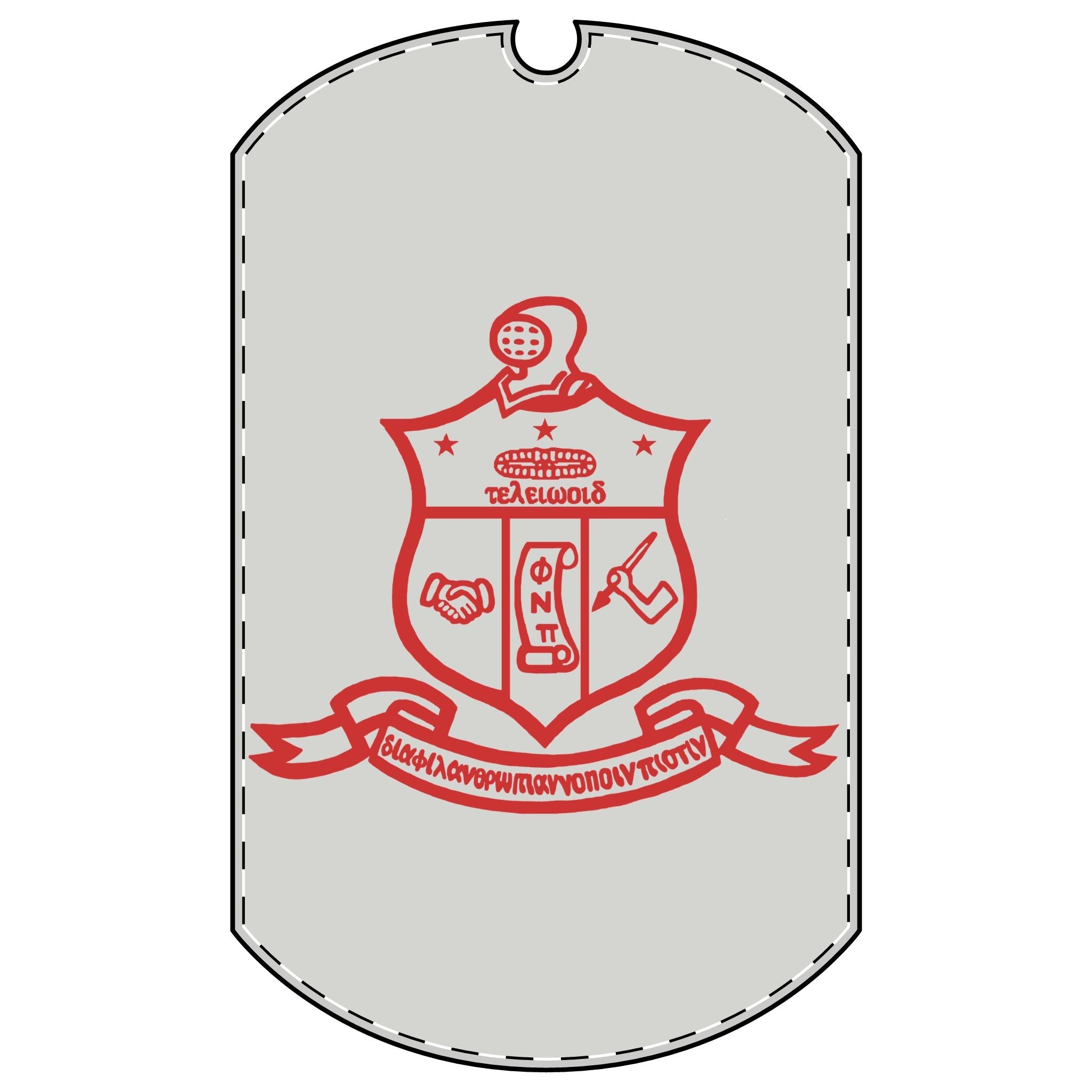 Shield Crest Dog Tag Necklace — Vintage Diving Helmet Emblem - URBrand