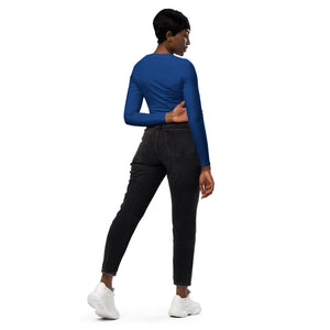 Sigma Gamma Rho Blue Poodle long-sleeve crop top - URBrand