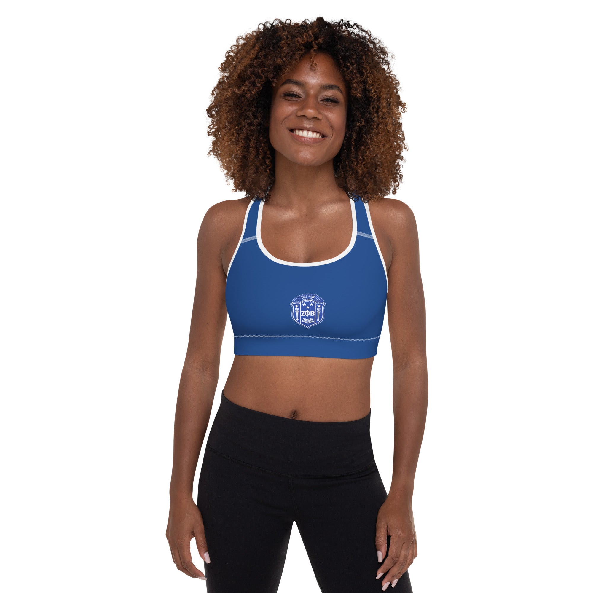 Zeta Shield Padded Sports Bra Blue - URBrand