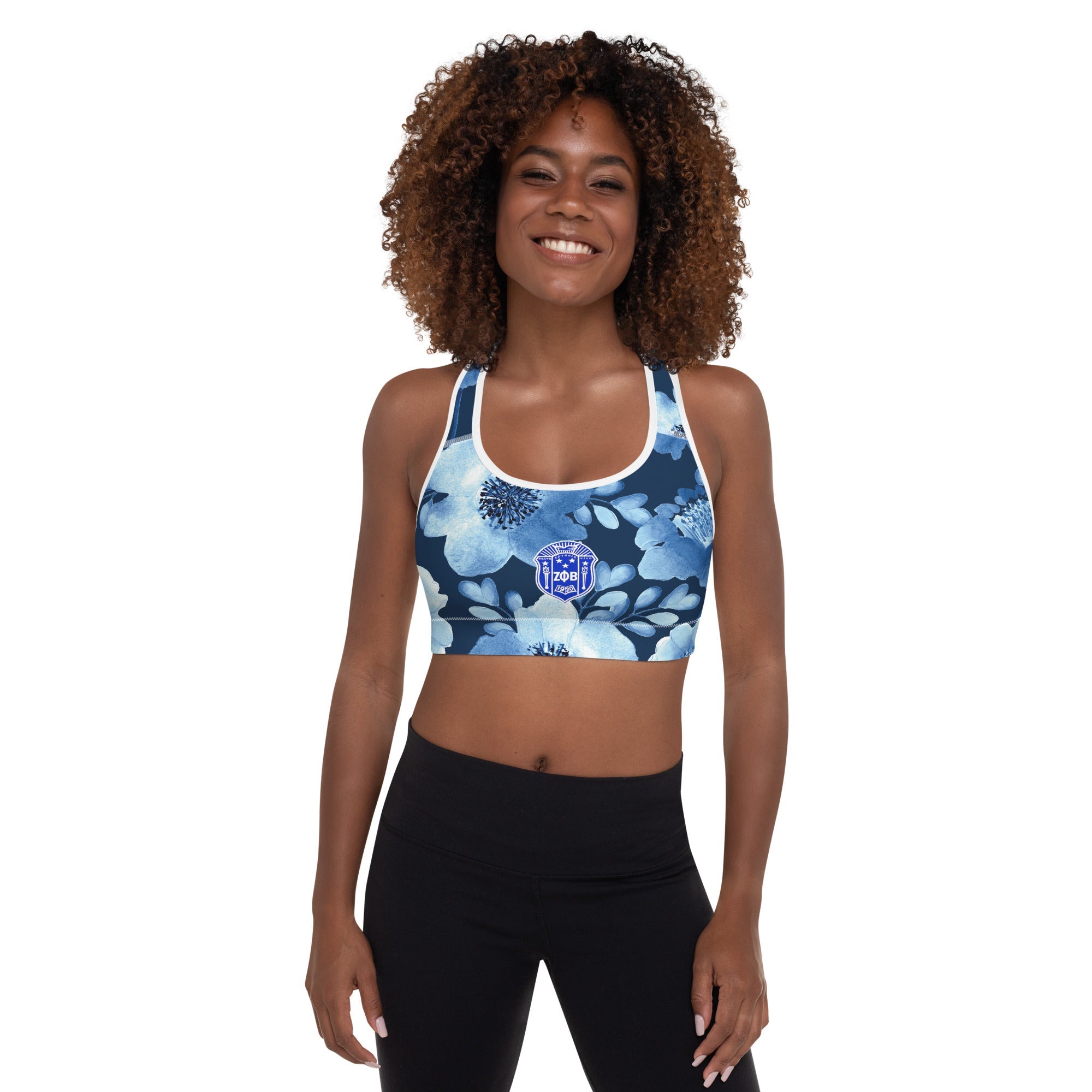 Zeta Shield Padded Sports Bra Flowers - URBrand