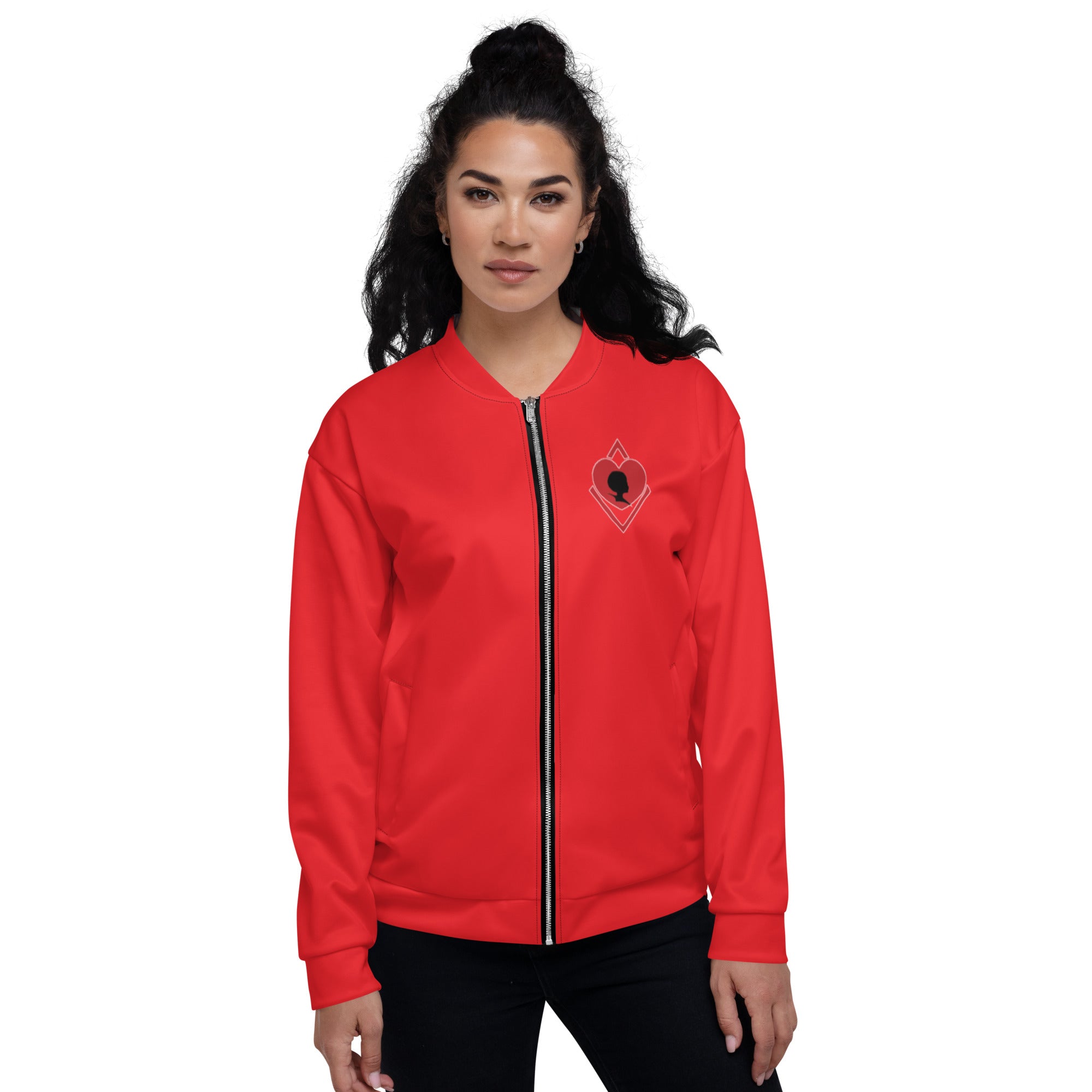Silhouette Red Bomber Jacket