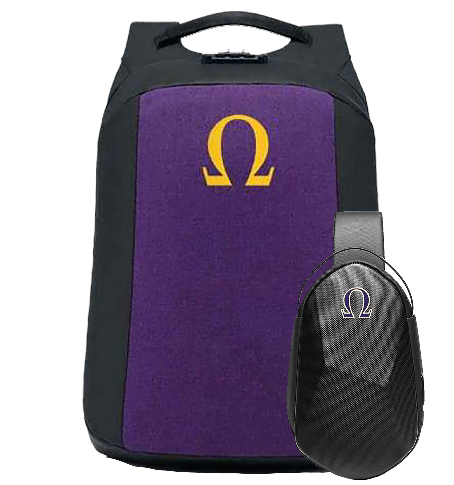 Omega Psi Phi Backpack & Sling Bundle
